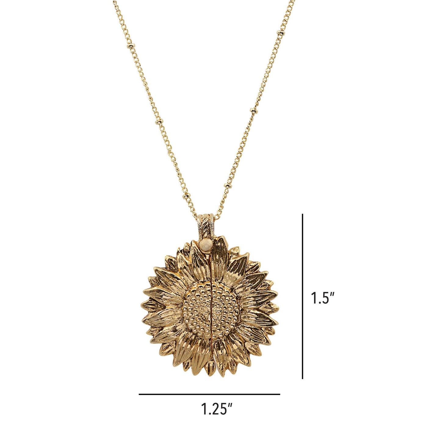 Sunflower & Hummingbird Layered Coin Necklace